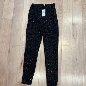 Michael Kors black sequin leggings